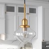 Hudson and Canal 8" Wide Pendant with Glass Shade - 2 of 4
