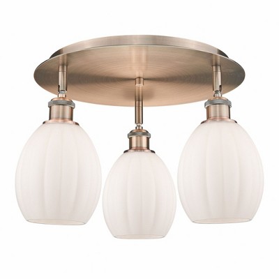 Eaton - 3 Light Flush Mount In Industrial Style-10.5 Inches Tall and 17.25 Inches Wide