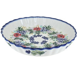 Blue Rose Polish Pottery 52D WR Unikat Pie Plate - 1 of 1