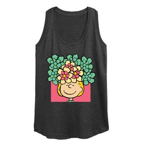 Women's - Peanuts - Sally Flowers Graphic Racerback Tank - 1 of 4