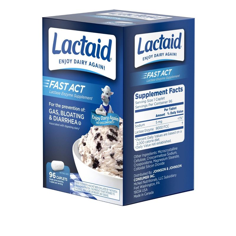Lactaid Fast Act Caplet - 96ct, 5 of 9