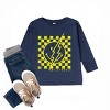 The Juniper Shop SmileyWorld Checkered Lightning Distressed Toddler Long Sleeve Tee - 2 of 4