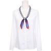 INSPIRE CHIC Women's Polka Dots Stripes Printed Square Contrast Color Satin Neck Scarves 1Pc - 2 of 4