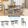 6 Piece Dining Table Set for 6, 59 Inch Kitchen Table Set With 1 Long Bench And 4 Dining Chairs, Kitchen Breakfast Table Set for Dining Room Bar - 2 of 4
