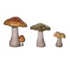 Transpac 12.25 in. Harvest Mushroom Figurine Set of 3 - 3 of 4