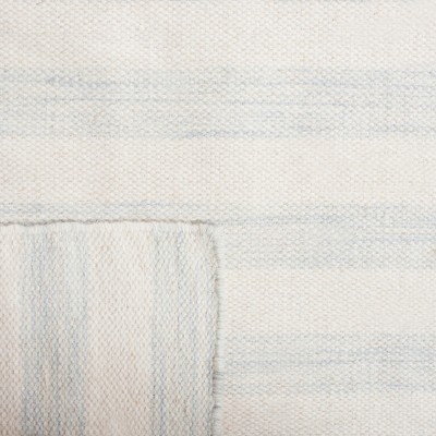 Elysian Light Blue and Ivory Handmade Wool 4' x 6' Area Rug