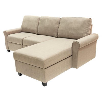 Copenhagen Reclining Sectional with Right Storage Chaise - Serta