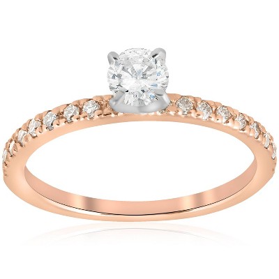 Pompeii3 1/2ct Diamond Engagement Ring 14K Rose Gold