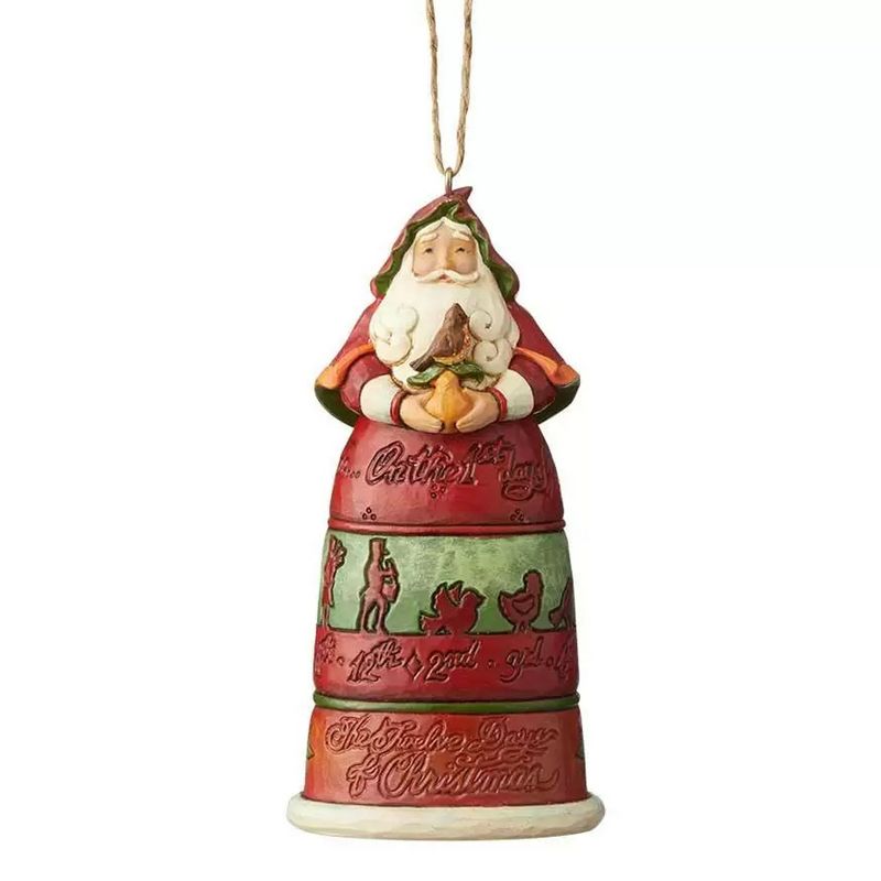 Jim Shore 4.5 Inch 12 Days Of Christmas Santa Ornament On The First Day Tree Ornaments, 2 of 4