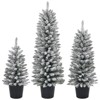 Karl Home Set of 3 Pre-lit Christmas Trees with Pot Stand - 2 of 4