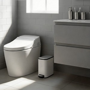 1.32 Gallons/5L Stainless Steel Garbage Can with Removable Liner Bucket ...
