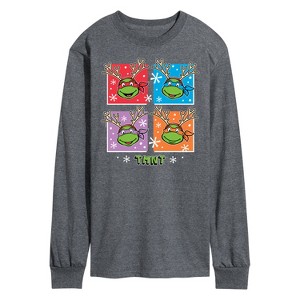 Men's - Teenage Mutant Ninja Turtles - Reindeer Turtles Long Sleeve Graphic T-Shirt - 1 of 4