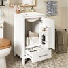 18"/20"W Bathroom Vanity with Ceramic Sink, Small Bathroom Storage Cabinet with Divided Drawer, Door Organizer & Soft Close Door - ModernLuxe - 2 of 4
