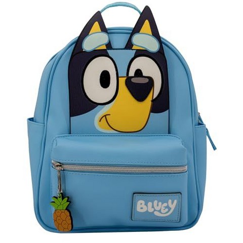 Рюкзак Bluey Big Face Mini Cosplay PU Purse, Shoulder Bag with Epoxy Filled Metal Pineapple Charm, 10.5 Inch, Adjustable Straps, Faux Leather