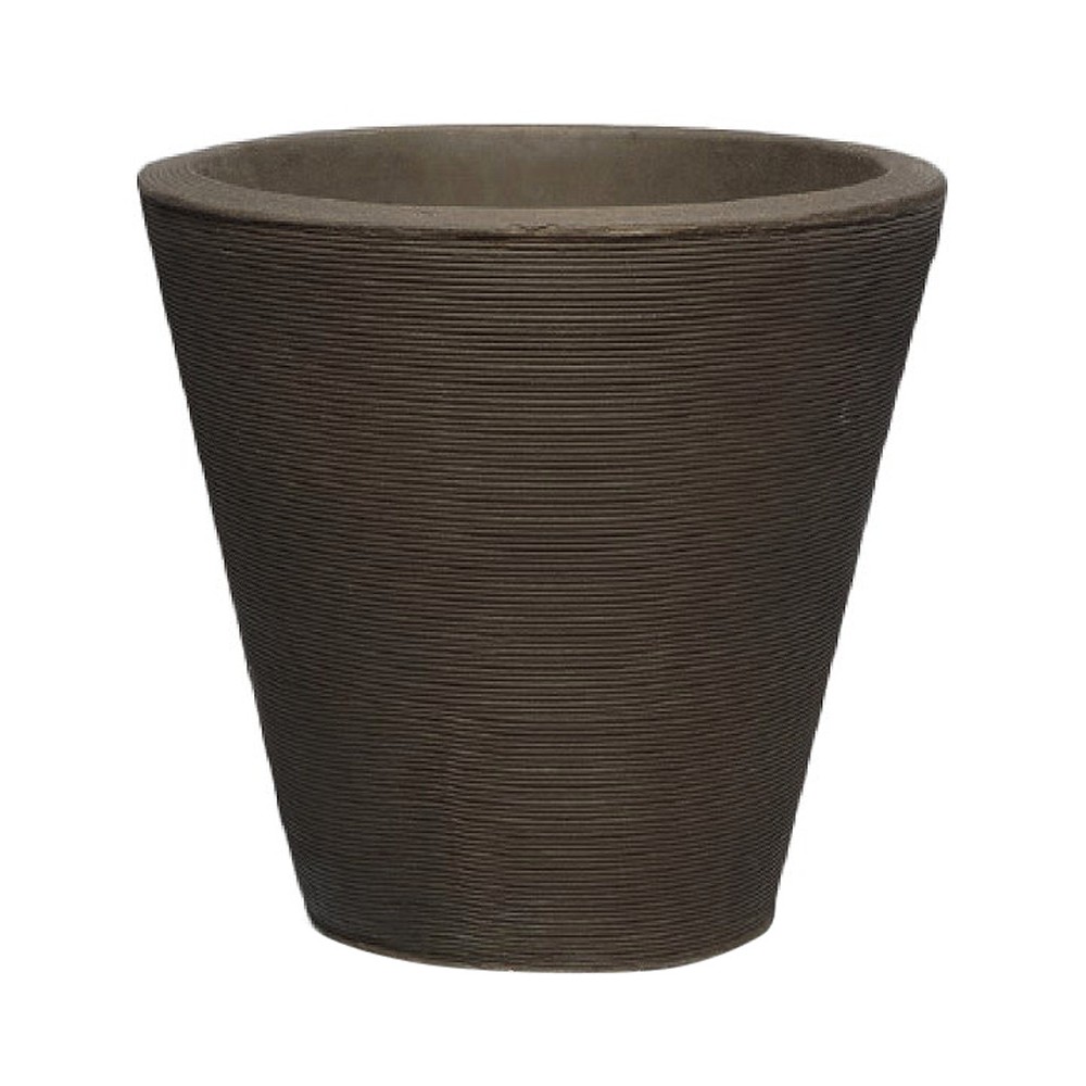 Photos - Flower Pot Crescent Garden 26" Wide Madison Plastic Planter Pot Brown: Durable Freestanding Garden Container with Drainage Holes