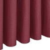 Home Mart Goods Burgundy Fabric Textured Glam luxury Shower Curtain With 12 Metal Roller Ball Hooks - 72" x 72" - 3 of 3