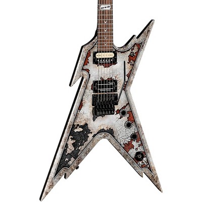 Dean Dime Razorback Rust Electric Guitar with Case Custom Graphic