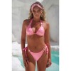 Moda Minx Magic in Mako 'Mimi' Candy Pink Triangle Crystal Bikini Top - 4 of 4