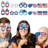 Big Dot of Happiness Firecracker 4th of July Glasses - Paper Card Stock Red, White and Royal Blue Party Photo Booth Props Kit - 10 Count - 3 of 4