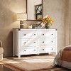 GALAXHERO Farmhouse 6 Drawer Wood Dresser, 53.07" Wide Storage Organizer with Double Rustic Handles TV Stand for 60" TV - 2 of 4