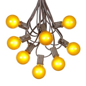 Novelty Lights 25 Feet G40 Globe Outdoor Patio String Lights, Brown Wire - 1 of 4