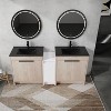 SEVOBAL Bathroom Vanities 72 Inch Freestanding Vanity with Black Ceramic Sink Soft Closing Door for Bathroom, Beige, 71.8"*18.31"*34.25" - 2 of 4