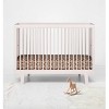 Bacati - Damask Chocolate Dark 100 percent Cotton Universal Baby US Standard Crib or Toddler Bed Fitted Sheet - 4 of 4
