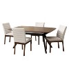 PAGED Wood Dining Table, Modern Kitchen Table with Rounded Corners, 59" Living Room Table for Kitchen Dining - 2 of 4