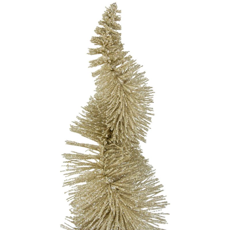 Northlight 18" Gold Glittered Spiral Sisal Christmas Tree Tabletop Decoration, 4 of 5