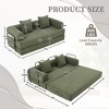 KTMBDW Sleeper Sofa Bed, Corduroy Folding Mattress Couch with Fixed-Shape Frame, Floor Sofa Lounge Couch for Living Room Bedroom - 4 of 4