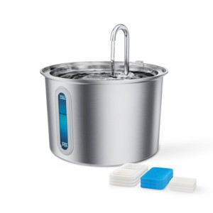 Oneisall PWF-001 Standard (3 Filters) 2L Cat Water Fountain, with Snap, Anti-Spill Cats Water Fountains with Quiet Pump (Black Friday Sale) - 1 of 4