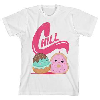 Squishmallows Chill Crew Neck Short Sleeve White Youth T-shirt