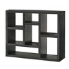 AndMakers 35.63 in.Tall Black Wood 7-Shelf Bookcase with Shelve - 3 of 4