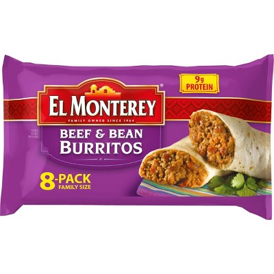 El Monterey Family Pack Beef & Bean Frozen Burritos - 32oz/8ct