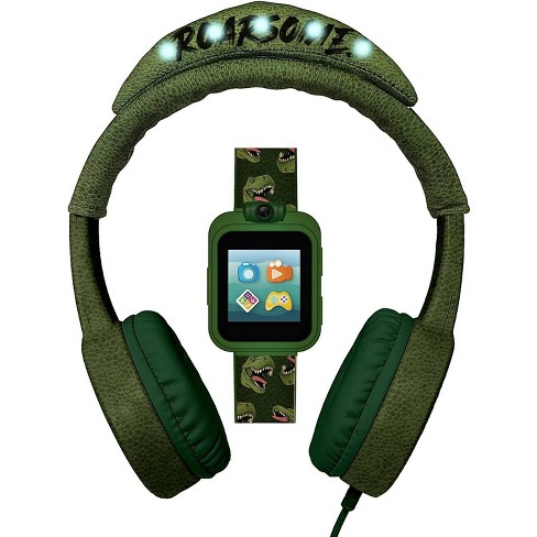 Playzoom Kids Smartwatch With Headphones Green Dinosaur Target