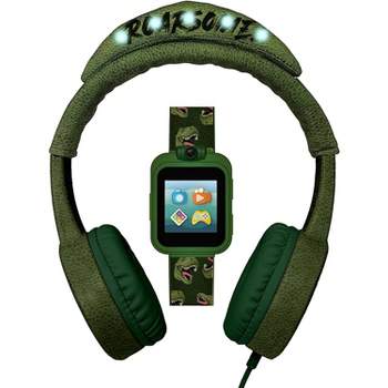 PlayZoom Kids Smartwatch with Headphones: Green Dinosaur