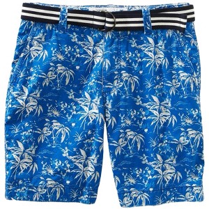 Aeropostale Mens Belted Tropical Pattern Casual Chino Shorts - 1 of 2