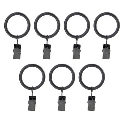 1.5 Curtain Clip Rings Set Brushed Nickel - Threshold™