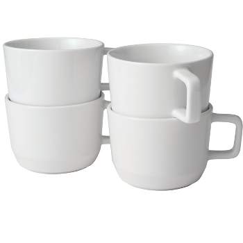 Libbey Austin 17.5-ounce Large Porcelain Coffee Mug, Set of 4, White