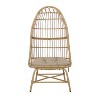 Okak 16" Patio Egg Chair PE Rattan Wicker Accent Chair,Oversized Relaxing Chair for Porch,Garden&Backyard,Modern&Rustic Lounge Chair - 2 of 4
