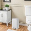 Slim Bathroom Trash Can, Stainless Steel Step-On Garbage Bin with Soft-Close Lid & Removable Inner Bucket, Narrow Recycle Bin for Kitchen必填 - 3 of 4
