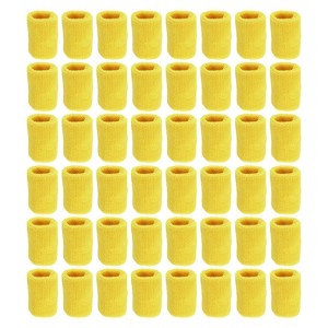 Unique Bargains Cotton Terry Cloth Tennis Basketball Working Out Running Wicking Air Permeable Sports Sweatbands 48 Pcs - 1 of 4