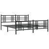 vidaXL King-Sized Metal Bed Frame with Headboard/Footboard-Black Steel, Bedroom Furniture, 76"x79.9" Sleep Support, Assembly Required - 2 of 4