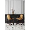 Manhattan Comfort Set of 2 Fifth Ave Upholstered Beech Wood Counter Height Barstools Camel: Faux Leather, No Assembly Required - 2 of 4
