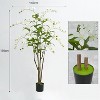 5ft Artificial Blooming Flower Tree, Artificial Tree with Realistic Flower and Leaves, Fake Floor Plant for Spring Home Room Wedding Party - 2 of 4