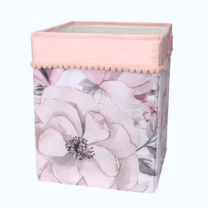 Lambs & Ivy Signature Botanical Baby Storage/Hamper - Pink, Floral - 1 of 4