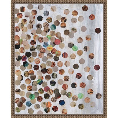100 Pennies II Abstract Bronze Framed Canvas Print
