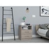 NicBex Nightstand with 2 Drawers,Modern Side Table with Metal Handles,Bedside Table for Bedroom,Living Room,White/Black/Gray - 2 of 4