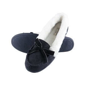 Jessica Simpson Womens Micro-Suede Moccasin with Velvet Bow - 1 of 4