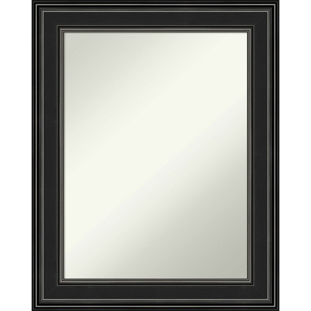 Photos - Wall Mirror 24" x 30" Non-Beveled Ridge Black Bathroom  - Amanti Art